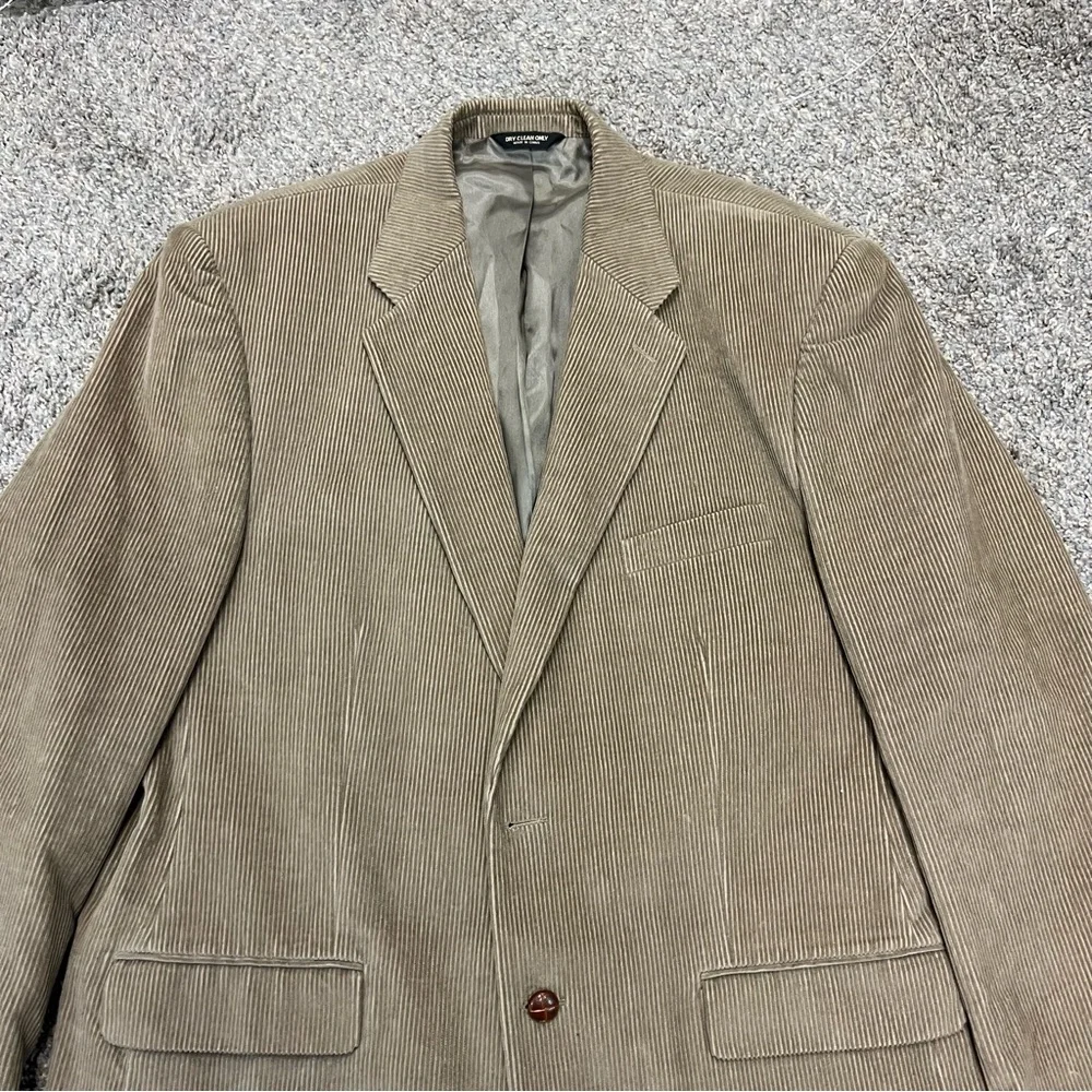 Lauren Ralph Lauren jacket mens 44L tan khaki corduroy sports coat blazer‎